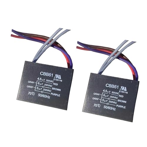 Pack Von 2 Motorstartkondensatoren Für Elektromotoren Hochtemperaturbeständiges Kunststoffgehäuse Schnellinstallationslüfter Austauschkondensator Pack Von 2 Motorstartkondensatoren Für Elektromotoren Hochtemperaturbeständiges Kunststoffgehäuse Schnellinstallationslüfter Austauschkondensator von Zkydhbd