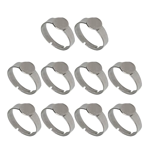 Packung Mit 10 Einstellbaren Fingerringen Basen Verstellbare Edelstahlringe Unterstützt Den Für Schmuckkunstanpassungsbasis Packung Mit 10 Einstellbaren Fingerringen Basen Verstellbare Edelstahlringe Unterstützt Den Für Schmuckkunstanpassungsbasis von Zkydhbd