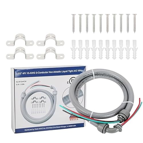 Power Peitschenbaugruppe Kits 1/2 Zoll 4 Fuß Keine Metallische Flüssigkeit Dicht Mit 10 Gauge Draht Flexibler Elektrischer Leitungen Flexibler Elektrischer Leitet von Zkydhbd