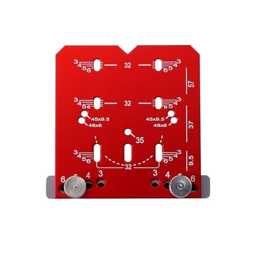 Professionelles Aluminium Einstellbarer Randscharnierpositionierungsmessgeräte 35 Mm Roter Schranktür Montagewerkzeug Mit Markierter Anleitung Effizienter Schrankscharnierbohrvorlage von Zkydhbd
