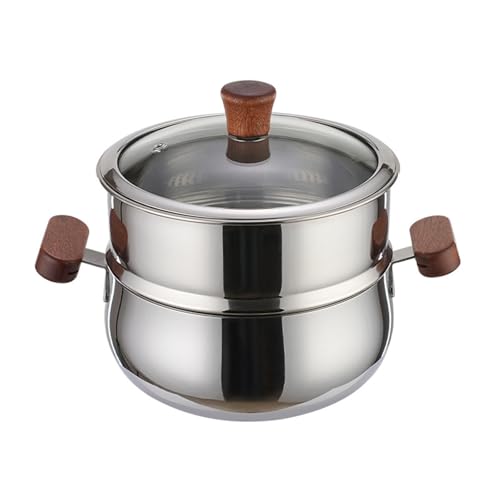 Robuste Edelstahl Kochtöpfe Mehrzweckdampfer Kochen Töpfe Mit Großer Kapazität Und Glasdeckel von Zkydhbd