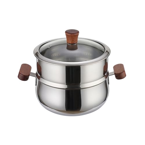 Robuste Edelstahl Kochtöpfe Mehrzweckdampfer Kochen Töpfe Mit Großer Kapazität Und Glasdeckel von Zkydhbd