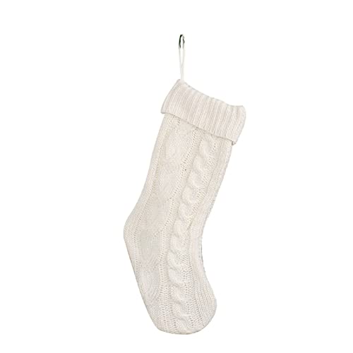Rote Weiße Weihnachtsstrümpfe Kabel Gestrickt Weihnachten Strümpfe Hängen Socken Geschenktüte Kamin Hängende Strümpfe Partydekoration von Zkydhbd
