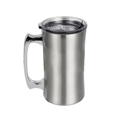 Silber Nicht Raus Stahl Bier Vakuumthermalbecher Mit Versiegelungsabdeckungen Für Reisebereich Feiertagsgeschenk Freien von Zkydhbd