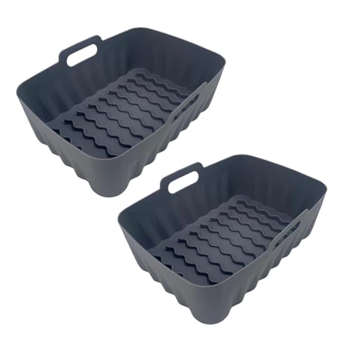 Silikonform Für Luftbraten Liner Korb Wiederverwendbares Ofen Backblech Nicht Stick Pizza Grill Pfanne Matte Küchenzubehör 2x Nicht Stick Silikon Liner Hitzebeständiger Ailicon Backmatte Für Grill von Zkydhbd