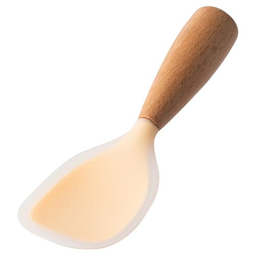 Stehende Reispoons Haushalt Holzgriff Reisschaufel Einfach Zu Verwenden Um Nicht Stehende Silikonmaterial Ergonomic Silicon Löffel Zu Verwenden von Zkydhbd