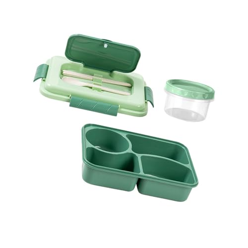 Tragbarer Mittagessenhalter Mit Separaten Lebensmittelfächern Suppenschüssel Utensilien Mikrowelle Safe Mahlzeitenvorbereitung Behälter Microwave Safe Lebensmittellager Mit Dichtungsdeckel von Zkydhbd