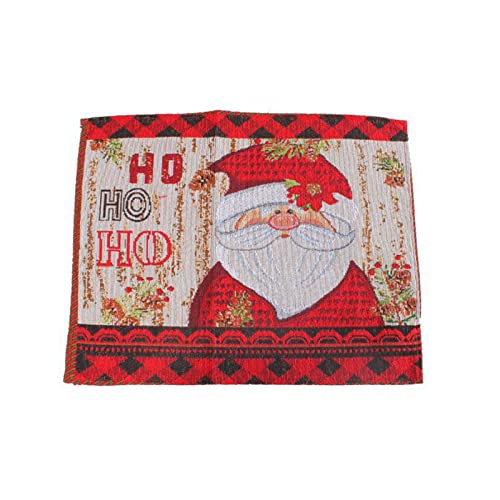 Weihnachtsmuster Placemat Waschbarer Stoff Tellnere Isolationsmatte Für Esstisch Feiertags Bankettparty Weihnachtsmuster Placemat Waschbarer Stoff Tellnere Isolationsmatte Für Esstisch Feiertags Bankettparty von Zkydhbd