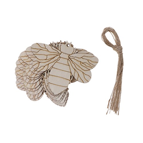 Zkydhbd 10 Stücke Biene Party Holz Hause Wand Tür Hängen Ornament Dekoration von Zkydhbd