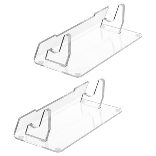 Zkydhbd 2PCS Space Saving Acryl Display Rack Speicherlösung Für Spiel Und Uhrenkonsolen Und Discs Easy Assemblerständer von Zkydhbd