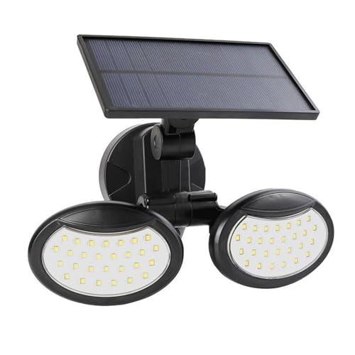 Zkydhbd 56 LED Solar Lights 3 Arbeitsmodi Doppelkopf Scheinwerfer Freien wasserdichte Hochwasser Sicherheitslicht Leuchte Einfach Zu Installierende Outdoor Bewegungssensor Solarleuchten von Zkydhbd
