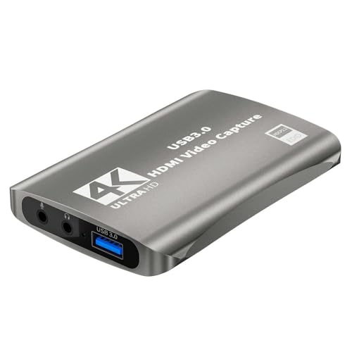 Zkydhbd Aluminium USB3.0 1080p Video Fangen Karte Für Spielaufnahmen Live Streaming Aufnahmebox Geräte Gaming Live Sendung Auf von Zkydhbd