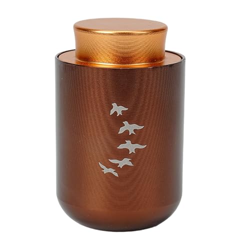 Zkydhbd Einfache Sargasche Asche Jar Gefäß Asche Für Haustier Urne Schnitzerei Memorial Kleines Glas Container Pet Memorial von Zkydhbd