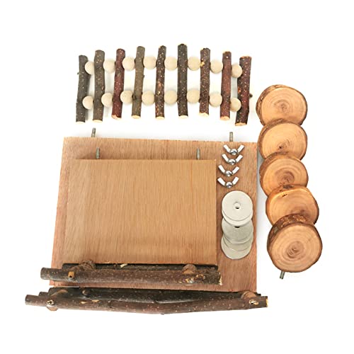 Zkydhbd Hamsterklettern Spielzeug Für Cage Small Animal Natural Wood Stand Plattform Leiter Kauen Spielzeug Für Syrische Hamster von Zkydhbd