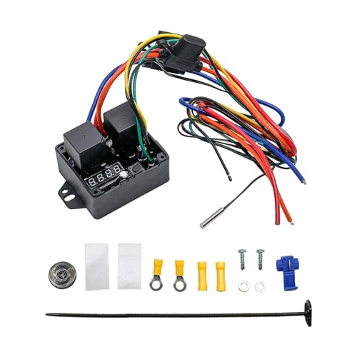 Zkydhbd PIDs Kontrollierten Zwei Kanal Lüfter Switches Kits Mit Fahrzeugkompatibilität Für Mechaniker Und Kühlsysteme Verbessern Zwei Unabhängige Zonensteuerung von Zkydhbd