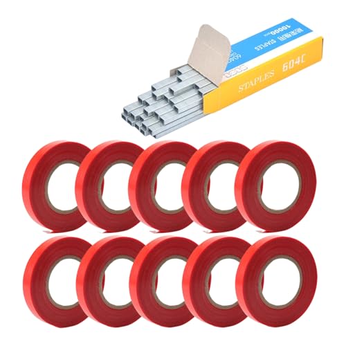 Zkydhbd Pflanzenzweigband Handbindung Bindungswerkzeuge Mit 1Box Grundnadelstift Für Gartenbindmaschinen Anlagen Krawatten Klebeband Zkydhbd Pflanzenzweigband Handbindung Bindungswerkzeuge Mit 1Box Grundnadelstift Für Gartenbindmaschinen Anlagen Krawatten Klebeband von Zkydhbd