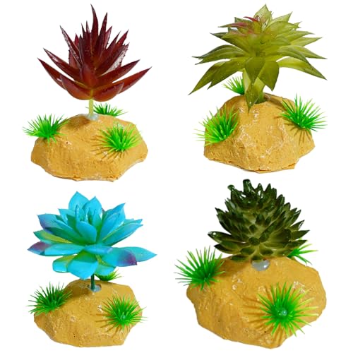 Zkydhbd Reptilien Pflanze Gras Zum Klettern des Lebensraums Dekore Zweig Mit Blättern Für Eidechsen Spinnen Schlangen Verregungen Künstliche Pflanzendekoration von Zkydhbd