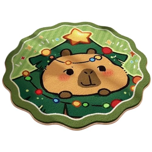 Zkydhbd Schöne Badmatte Polyester Faser Cartoon Teppich Verleiht Der Dekoration des Weihnachtszimmers Unterhalt Und Persönlichkeit von Zkydhbd