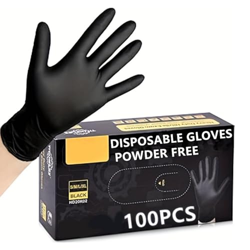 Zkydhbd Schwarze Einsiedelstoffe Nitrilhandschuhe Mit 100 Nicht Enthalten Pulver Und Latex Nicht Steril Funktionierende Handschuhe Nitrilhandschuhe von Zkydhbd