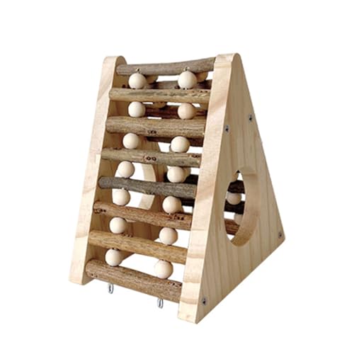 Zkydhbd Trapezoidaler Holz Hamster Käfig Unterkunft Klettern Spielzeug Kleine Haustierübung Leiter Für Hamster Käfig Holzspielzeug von Zkydhbd