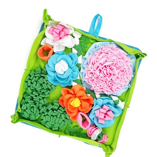 Zkydhbd wasserdichte Schnüffelmatte Für Hundewaschable Interaktive Fütterung Spielzeug Tränenresistentes Design Snuffle Teppich 50x50 cm von Zkydhbd