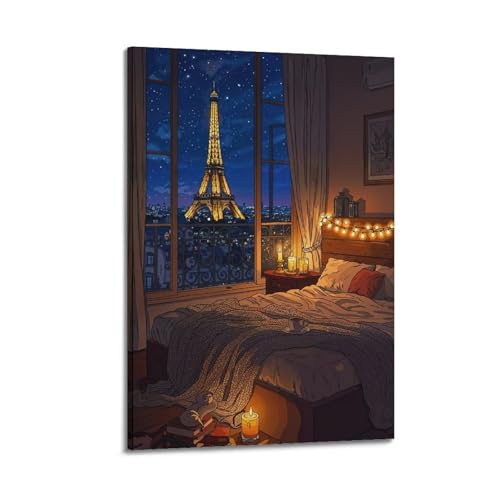 Moderne Familien-Kunst-Wandposter auf Leinwand, Schlafzimmer, mit Eiffelturm-Aussicht, Traumhafte Nacht, Dekoration, Kunst, 20 x 30 cm, Rahmenstil Moderne Familien-Kunst-Wandposter auf Leinwand, Schlafzimmer, mit Eiffelturm-Aussicht, Traumhafte Nacht, Dekoration, Kunst, 20 x 30 cm, Rahmenstil von ZlXXYZ