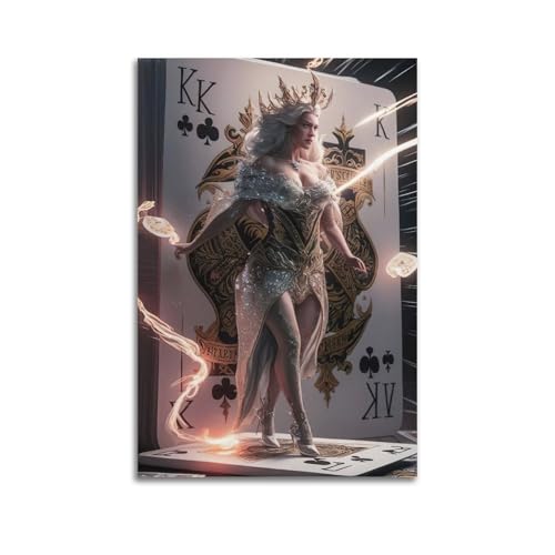 ZlXXYZ Moderne Familien-Kunst-Wandposter auf Leinwand, Fantasy-Poster, Pikkönigin, magisches Kunstgemälde, 50 x 75 cm, ungerahmter Stil ZlXXYZ Moderne Familien-Kunst-Wandposter auf Leinwand, Fantasy-Poster, Pikkönigin, magisches Kunstgemälde, 50 x 75 cm, ungerahmter Stil von ZlXXYZ