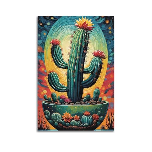 ZlXXYZ Moderne Familien-Kunst-Wandposter auf Leinwand, Kunstposter, buntes Kaktus-Mosaik-Kunstgemälde, 20 x 30 cm, ungerahmter Stil ZlXXYZ Moderne Familien-Kunst-Wandposter auf Leinwand, Kunstposter, buntes Kaktus-Mosaik-Kunstgemälde, 20 x 30 cm, ungerahmter Stil von ZlXXYZ