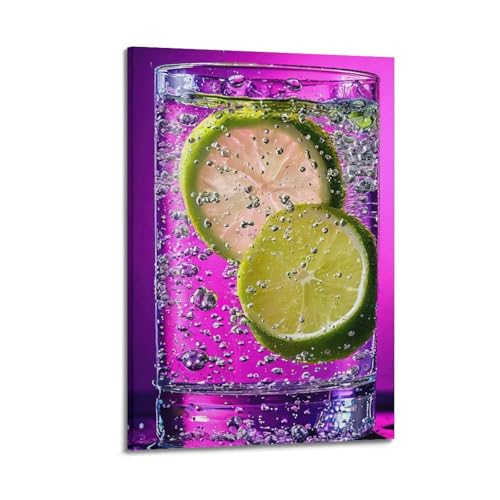 ZlXXYZ Moderne Familien-Kunst-Wandposter auf Leinwand, Pflanzen-Poster, funkelnde Limette, Limonade, erfrischendes Sommergetränk, Dekoration, Kunst, 30 x 45 cm, Rahmenstil ZlXXYZ Moderne Familien-Kunst-Wandposter auf Leinwand, Pflanzen-Poster, funkelnde Limette, Limonade, erfrischendes Sommergetränk, Dekoration, Kunst, 30 x 45 cm, Rahmenstil von ZlXXYZ