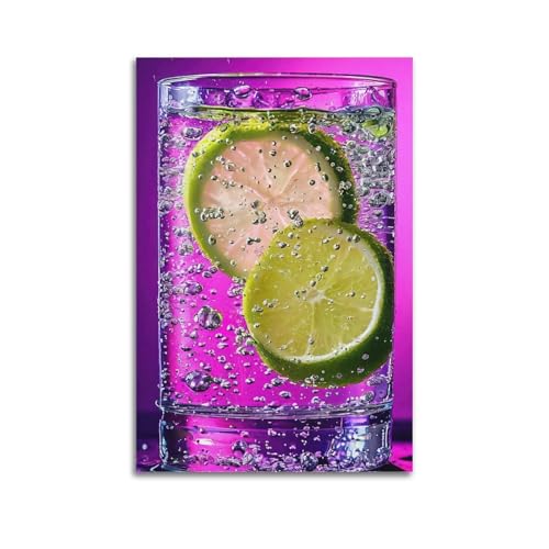 ZlXXYZ Moderne Familien-Kunst-Wandposter auf Leinwand, Pflanzen-Poster, funkelnde Limette, Limonade, erfrischendes Sommergetränk, Dekoration, Kunst, 60 x 90 cm, ungerahmter Stil ZlXXYZ Moderne Familien-Kunst-Wandposter auf Leinwand, Pflanzen-Poster, funkelnde Limette, Limonade, erfrischendes Sommergetränk, Dekoration, Kunst, 60 x 90 cm, ungerahmter Stil von ZlXXYZ