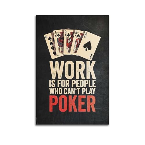 ZlXXYZ Moderne Familien-Kunst-Wandposter auf Leinwand, Spiel-Poster, Pokerkarten mit Spruch, humorvolle Kunstmalerei, 40 x 60 cm, ungerahmter Stil ZlXXYZ Moderne Familien-Kunst-Wandposter auf Leinwand, Spiel-Poster, Pokerkarten mit Spruch, humorvolle Kunstmalerei, 40 x 60 cm, ungerahmter Stil von ZlXXYZ