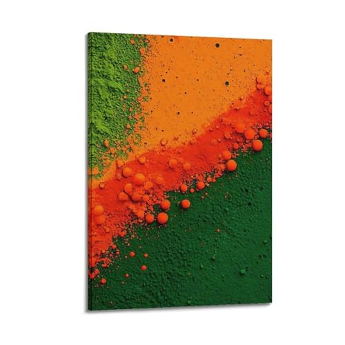 ZlXXYZ Wandposter auf Leinwand, modernes Familien-Kunst, Pflanzenposter, buntes Puder, verteilt auf grünen, lebendigen Farben, künstlerisches Gemälde, 30 x 45 cm, Rahmenstil ZlXXYZ Wandposter auf Leinwand, modernes Familien-Kunst, Pflanzenposter, buntes Puder, verteilt auf grünen, lebendigen Farben, künstlerisches Gemälde, 30 x 45 cm, Rahmenstil von ZlXXYZ