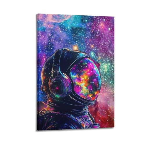 ZlXXYZ Wandposter auf Leinwand, modernes Familienbild, Fi-Poster, Astronaut mit buntem Helm, kosmische Kunst, Gemälde, 40 x 60 cm, Rahmenstil ZlXXYZ Wandposter auf Leinwand, modernes Familienbild, Fi-Poster, Astronaut mit buntem Helm, kosmische Kunst, Gemälde, 40 x 60 cm, Rahmenstil von ZlXXYZ