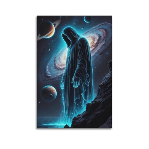 ZlXXYZ Wandposter auf Leinwand, modernes Familienbild, Motiv: Sci, Fi-Poster, Kapuzenfigur in Galaxie, geheimnisvolles Universum, Dekoration, Kunst, 40 x 60 cm, ungerahmter Stil ZlXXYZ Wandposter auf Leinwand, modernes Familienbild, Motiv: Sci, Fi-Poster, Kapuzenfigur in Galaxie, geheimnisvolles Universum, Dekoration, Kunst, 40 x 60 cm, ungerahmter Stil von ZlXXYZ