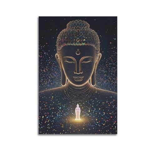 ZlXXYZ Wandposter auf Leinwand, modernes Familienkunst, Buddha, Schatten, Sternenlicht, kleiner Buddha im Licht, tiefgreifendes Zen-Dekorgemälde, 20 x 30 cm, ungerahmter Stil ZlXXYZ Wandposter auf Leinwand, modernes Familienkunst, Buddha, Schatten, Sternenlicht, kleiner Buddha im Licht, tiefgreifendes Zen-Dekorgemälde, 20 x 30 cm, ungerahmter Stil von ZlXXYZ