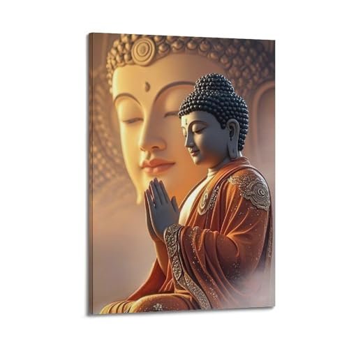 ZlXXYZ Wandposter auf Leinwand, modernes Familienkunst, Buddha mit Lotusblüte, göttlicher Frieden, Dekoration, Kunst, 40 x 60 cm, Rahmenstil ZlXXYZ Wandposter auf Leinwand, modernes Familienkunst, Buddha mit Lotusblüte, göttlicher Frieden, Dekoration, Kunst, 40 x 60 cm, Rahmenstil von ZlXXYZ