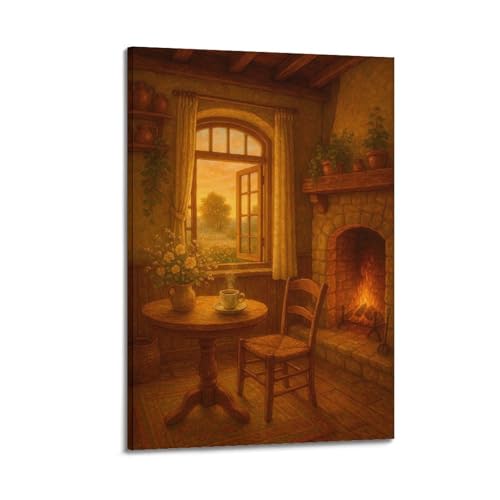 ZlXXYZ Wandposter auf Leinwand, modernes Familienkunst, Heilposter, Nachmittagstee, warm und beruhigend, dekoratives Gemälde, 30 x 45 cm, Rahmenstil ZlXXYZ Wandposter auf Leinwand, modernes Familienkunst, Heilposter, Nachmittagstee, warm und beruhigend, dekoratives Gemälde, 30 x 45 cm, Rahmenstil von ZlXXYZ