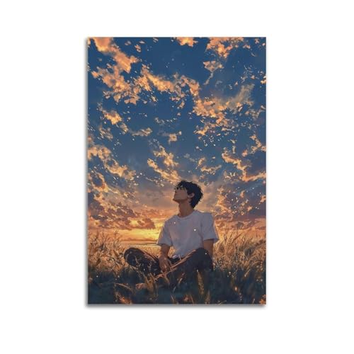 ZlXXYZ Wandposter auf Leinwand, modernes Familienkunst, Heilposter, junger Mann, der den Himmel beobachtet, ruhig und schön, dekoratives Gemälde, 20 x 30 cm, ungerahmter Stil ZlXXYZ Wandposter auf Leinwand, modernes Familienkunst, Heilposter, junger Mann, der den Himmel beobachtet, ruhig und schön, dekoratives Gemälde, 20 x 30 cm, ungerahmter Stil von ZlXXYZ