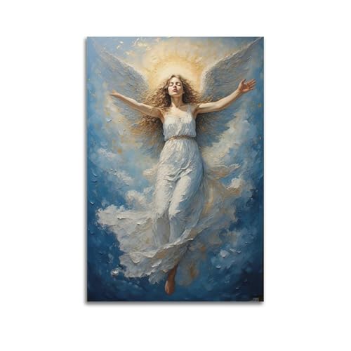 ZlXXYZ Wandposter auf Leinwand, modernes Familienkunst, Motiv: Engel mit offenen Armen, göttliche Kunst, 50 x 75 cm, ungerahmter Stil ZlXXYZ Wandposter auf Leinwand, modernes Familienkunst, Motiv: Engel mit offenen Armen, göttliche Kunst, 50 x 75 cm, ungerahmter Stil von ZlXXYZ