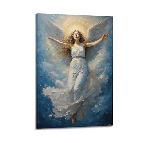 ZlXXYZ Wandposter auf Leinwand, modernes Familienkunst, Motiv: Engel mit offenen Armen, göttliche Kunst, Gemälde, 30 x 45 cm, Rahmenstil ZlXXYZ Wandposter auf Leinwand, modernes Familienkunst, Motiv: Engel mit offenen Armen, göttliche Kunst, Gemälde, 30 x 45 cm, Rahmenstil von ZlXXYZ