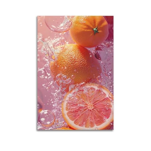 ZlXXYZ Wandposter auf Leinwand, modernes Familienkunst, Orangen mit Blasen, frisches und lebendiges dekoratives Gemälde, 20 x 30 cm, ungerahmter Stil ZlXXYZ Wandposter auf Leinwand, modernes Familienkunst, Orangen mit Blasen, frisches und lebendiges dekoratives Gemälde, 20 x 30 cm, ungerahmter Stil von ZlXXYZ
