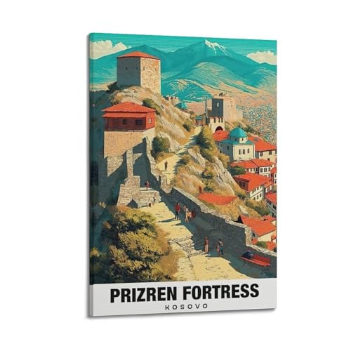 ZlXXYZ Wandposter auf Leinwand, modernes Familienkunst, Reiseposter Festung Prizren im Kosovo, Retro- und kulturelles dekoratives Gemälde, 20 x 30 cm, Rahmenstil ZlXXYZ Wandposter auf Leinwand, modernes Familienkunst, Reiseposter Festung Prizren im Kosovo, Retro- und kulturelles dekoratives Gemälde, 20 x 30 cm, Rahmenstil von ZlXXYZ