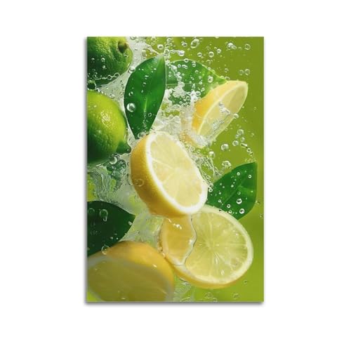 ZlXXYZ Wandposter auf Leinwand, modernes Familienkunst, lebendiges Poster, Zitronen und Limetten, frisch und sauer, dekoratives Gemälde, 60 x 90 cm, ungerahmter Stil ZlXXYZ Wandposter auf Leinwand, modernes Familienkunst, lebendiges Poster, Zitronen und Limetten, frisch und sauer, dekoratives Gemälde, 60 x 90 cm, ungerahmter Stil von ZlXXYZ