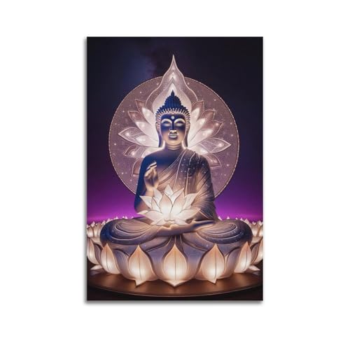 ZlXXYZ Wandposter auf Leinwand, modernes Familienkunst, meditierender Buddha mit Heiligenschein, spirituelle Kunst, 40 x 60 cm, ungerahmter Stil ZlXXYZ Wandposter auf Leinwand, modernes Familienkunst, meditierender Buddha mit Heiligenschein, spirituelle Kunst, 40 x 60 cm, ungerahmter Stil von ZlXXYZ