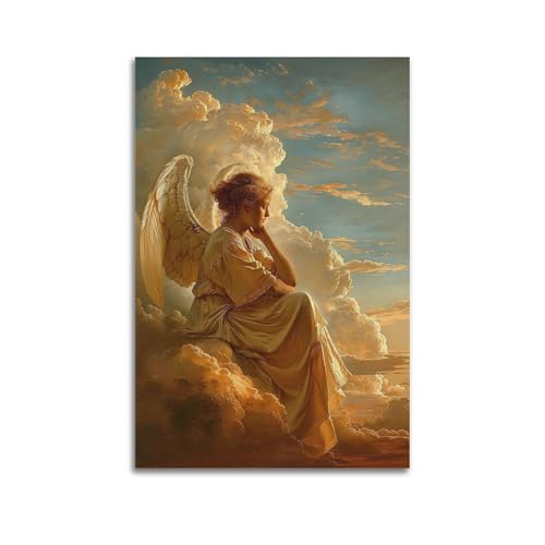 ZlXXYZ Wandposter auf Leinwand, modernes Familienkunst, verträumtes Poster, Engel auf Wolken, Heiliges und friedliches dekoratives Gemälde, 60 x 90 cm, ungerahmter Stil ZlXXYZ Wandposter auf Leinwand, modernes Familienkunst, verträumtes Poster, Engel auf Wolken, Heiliges und friedliches dekoratives Gemälde, 60 x 90 cm, ungerahmter Stil von ZlXXYZ