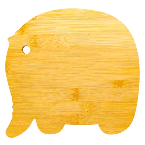 Schneidebrett, Zliger Schneidebrett für Kinder im Elefantenstil, Schneidebrett Holz, Cutting Board, pflegeleichtes Holzschneidebrett mit viel Platz zum Schneiden von Zliger