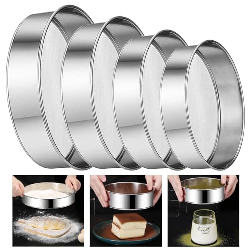 Zliger Rundes Fein Mehlsieb, 4pcs Mehlsieb,Edelstahl Fein Mehl Sieben Puderzuckerstreuer Puderzuckersieb Puderzuckermühle Staubzuckerstreuer Kakaostreuer Staubzuckermühle Puderzucker Mühle Zliger Rundes Fein Mehlsieb, 4pcs Mehlsieb,Edelstahl Fein Mehl Sieben Puderzuckerstreuer Puderzuckersieb Puderzuckermühle Staubzuckerstreuer Kakaostreuer Staubzuckermühle Puderzucker Mühle von Zliger