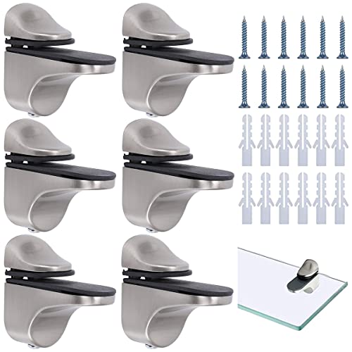 Zliger 6 Stück Glasbodenträger Glas Regalbodenträger Wandhalterung Glashalter Zinklegierung Verstellbare Regalhalterungen Glasbodenträger Halter für Badezimmer Zliger 6 Stück Glasbodenträger Glas Regalbodenträger Wandhalterung Glashalter Zinklegierung Verstellbare Regalhalterungen Glasbodenträger Halter für Badezimmer von Zliger