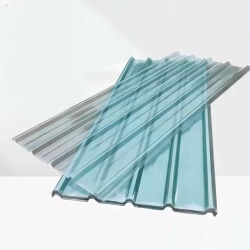 1 Mm Dicke Frp-Tageslichtplatte,Sonnenscheinplatte,Verkleidungspaneele Dachplatten,Regenfeste Uv-Beständige Tageslichtplatten,für Gewächshäuser,Garagen-Carports,mit Schraube (0.9x2.3m/35x91in,5 PCS) von Zlovne