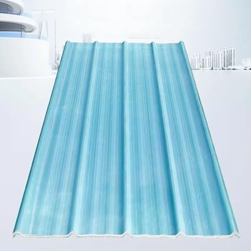 Glasfaser-Tageslichtplatten,Wellplatte Dachblech,Hohe Lichtdurchlässigkeit Uv-Schutz Wetterfest Verkleidungspaneele Dachplatten für Garagen,Schuppen,Carport,Gewächshaus (0.9x2.1m/35x83in) von Zlovne